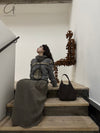 Daniel Andresen Knit Skirt Collection Handmade in Belgium DA-CARDINAL-SHA Virgin wool Sand PDA7 1